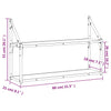 2-Tier Wall Shelf Smoked Oak 80x21x51 cm Engineered Wood