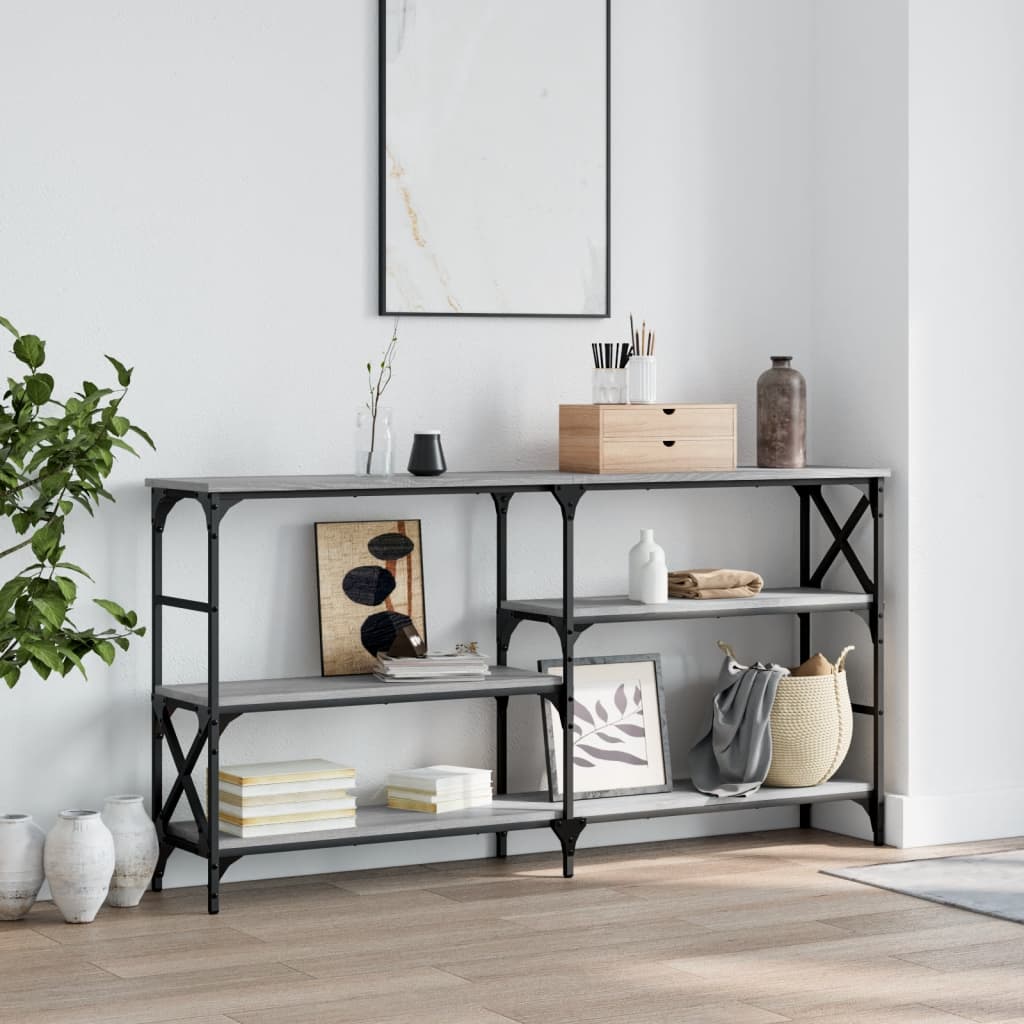 Console Table Grey Sonoma 150x29x76.5 cm Engineered Wood