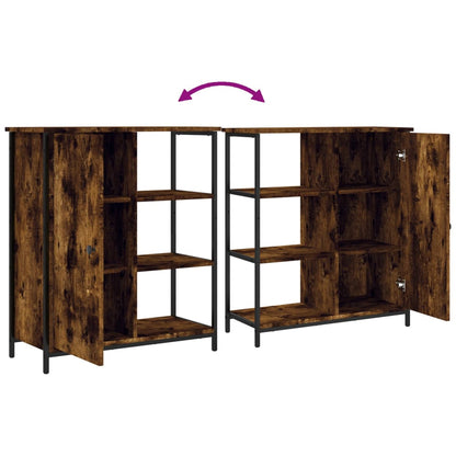 Sideboard Smoked Oak 70x30x80 cm Engineered Wood