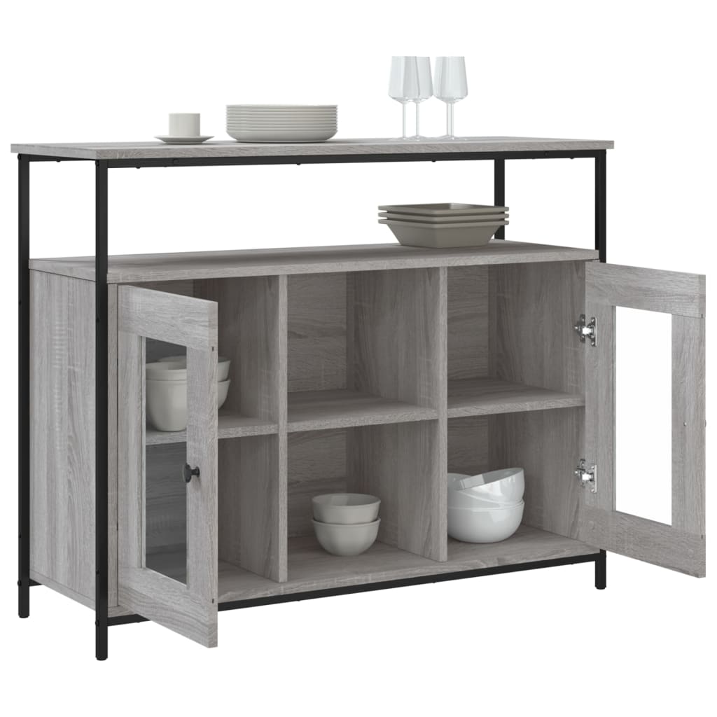 Sideboard Grey Sonoma 100x35x80 cm Engineered Wood