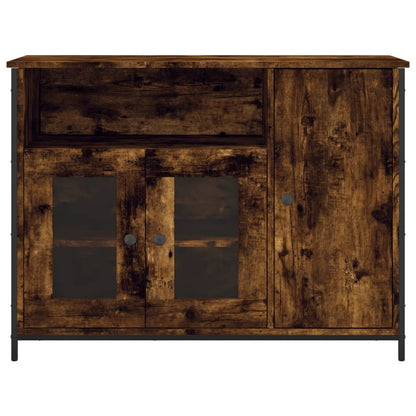 Sideboard Smoked Oak 100x35x75 cm Engineered Wood