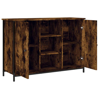 Sideboard Smoked Oak 100x35x70 cm Engineered Wood