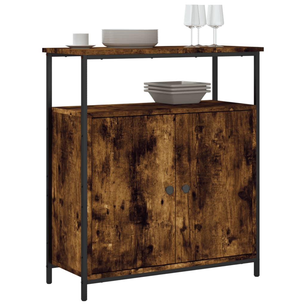Sideboard Smoked Oak 70x30x80 cm Engineered Wood