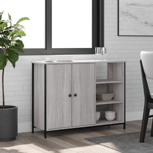 Sideboard Grey Sonoma 100x33x75 cm Engineered Wood