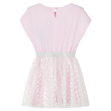 Kids' Dress with Ruffles Light Pink 128