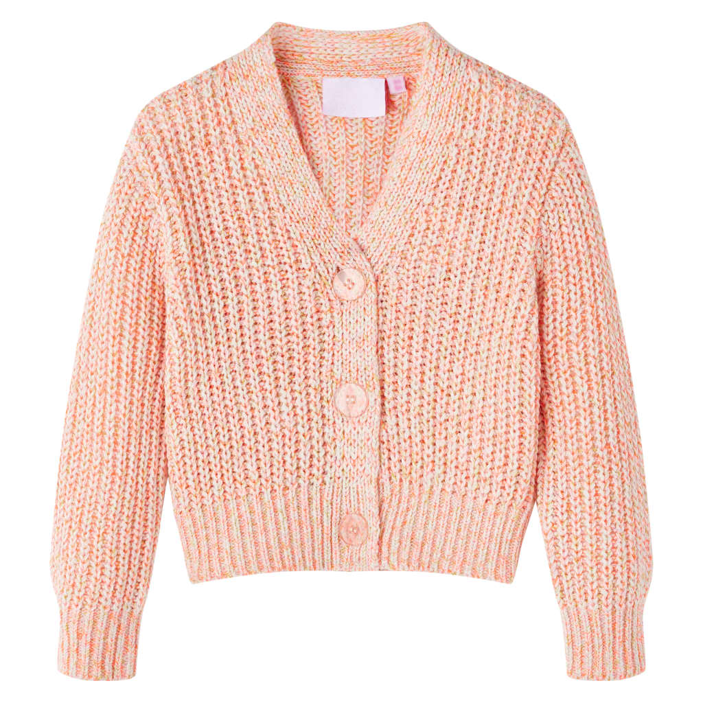 Kids' Cardigan Knitted Mixed Pink 116