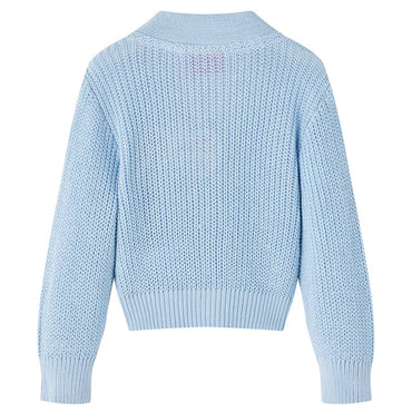 Kids' Cardigan Knitted Blue 104