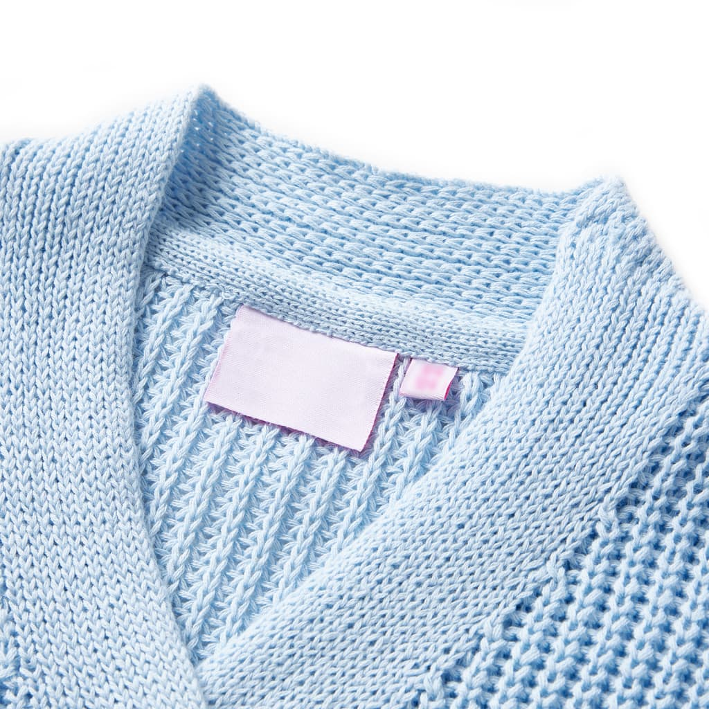 Kids' Cardigan Knitted Blue 116