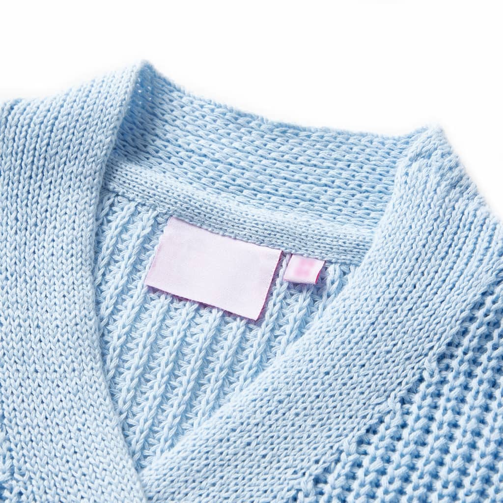 Kids' Cardigan Knitted Blue 140