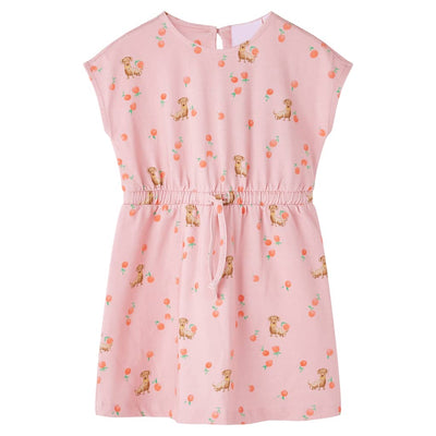 Kids' Dress with Drawstring Light Orange 92