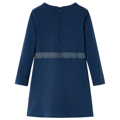 Kids' Dress with Long Sleeves Navy 104