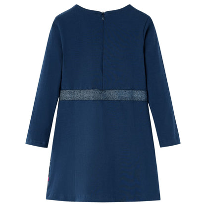 Kids' Dress with Long Sleeves Navy 128