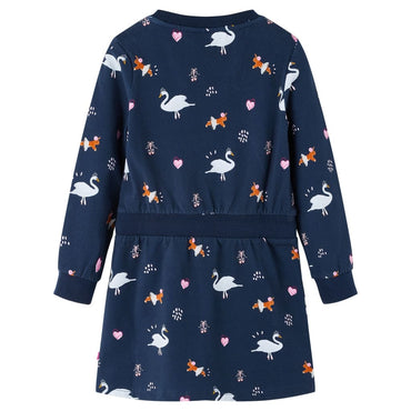 Kids' Dress with Long Sleeves Navy 92