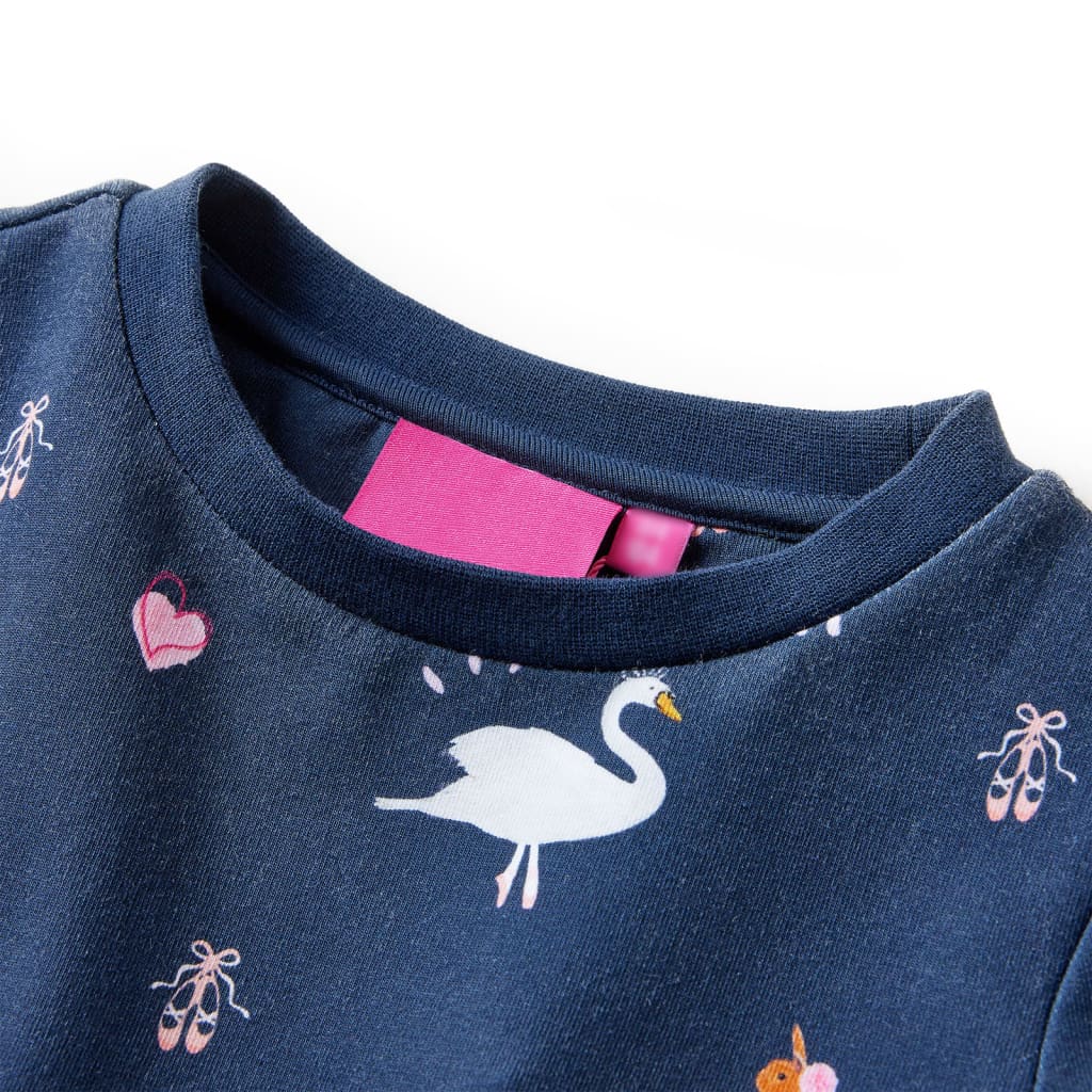 Kids' Dress with Long Sleeves Navy 104