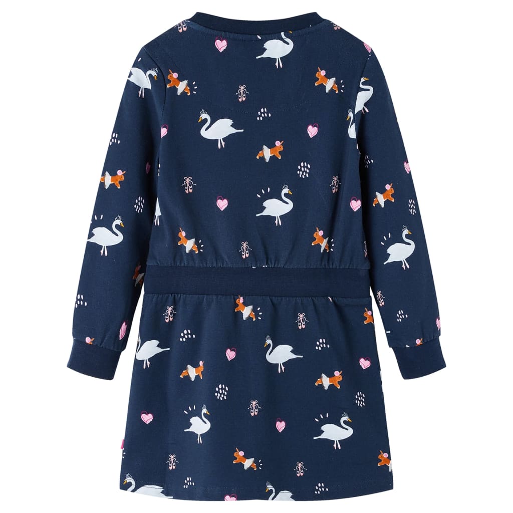 Kids' Dress with Long Sleeves Navy 116