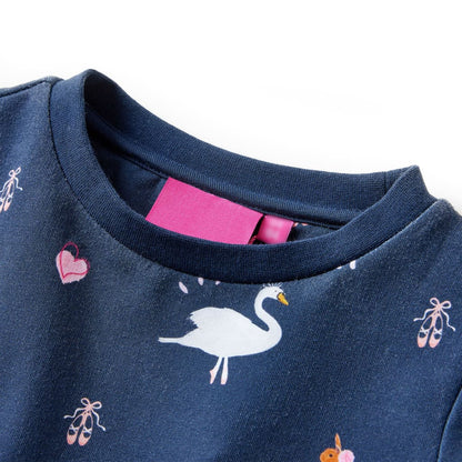 Kids' Dress with Long Sleeves Navy 140