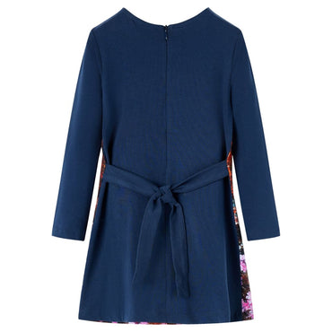 Kids' Dress with Long Sleeves Navy 116