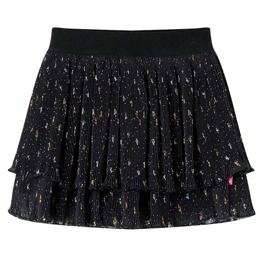 Kids' Skirt Tiered Ruffle Design Black 104