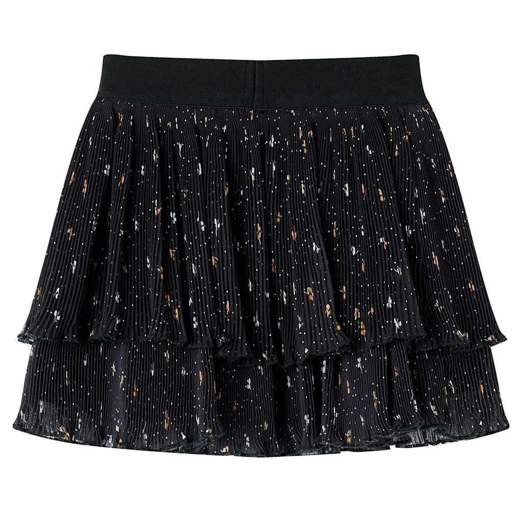 Kids' Skirt Tiered Ruffle Design Black 104