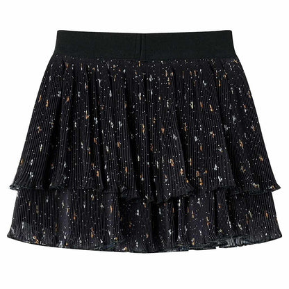 Kids' Skirt Tiered Ruffle Design Black 104