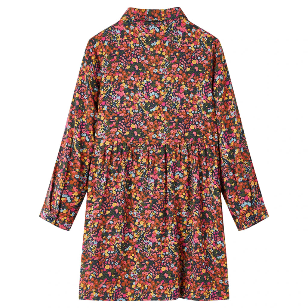 Kids' Dress with Long Sleeves Multicolour 128