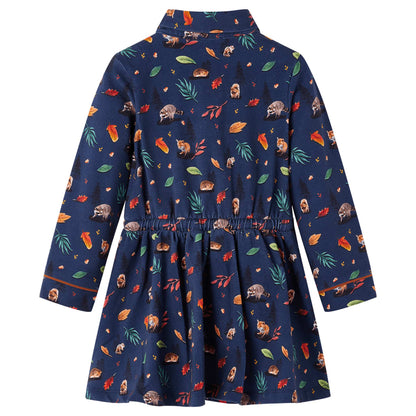 Kids' Dress with Long Sleeves Navy 104