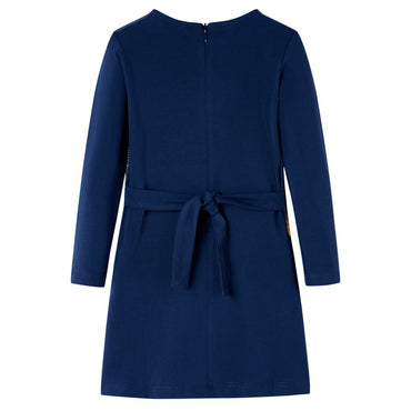 Kids' Dress with Long Sleeves Navy 116