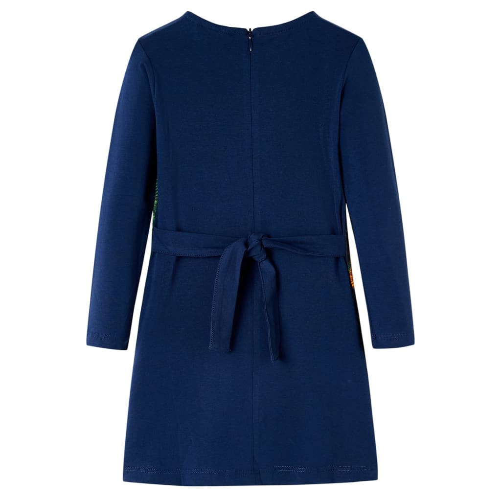 Kids' Dress with Long Sleeves Navy 140