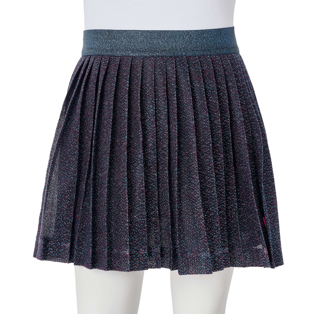 Kids' Skirt with Glitters Navy Blue 116
