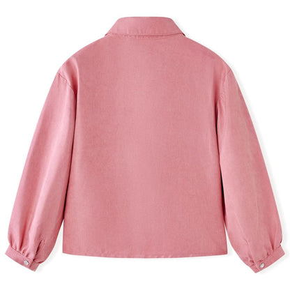 Kids' Blouse with Lantern Sleeves Old Rose 116