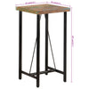 Bar Table 55x55x107 cm Solid Wood Reclaimed and Iron