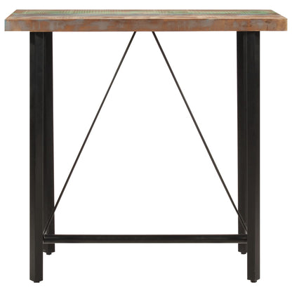 Bar Table 110x55x107 cm Solid Wood Reclaimed and Iron