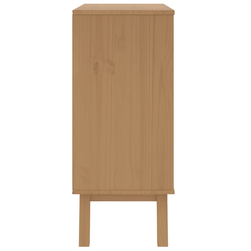 vidaXL Drawer Cabinet Grey and brown Solid pine wood with a wax finish