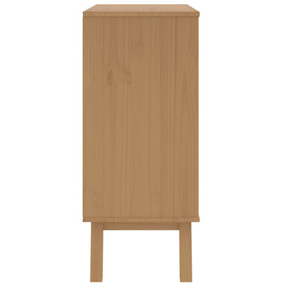 vidaXL Drawer Cabinet Grey and brown Solid pine wood with a wax finish