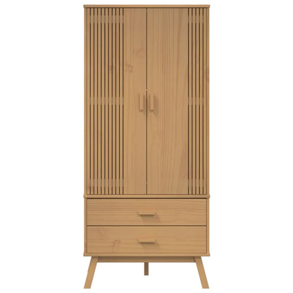 Wardrobe "OLDEN" Brown 76,5x53x172 cm Solid Wood Pine