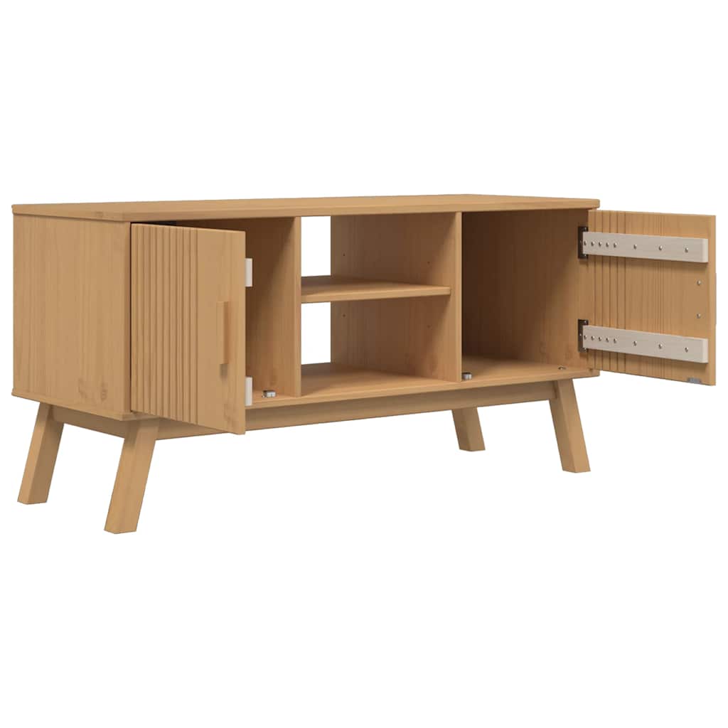 TV Cabinet OLDEN Brown 114x43x57 cm Solid Wood Pine