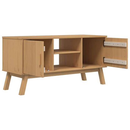 TV Cabinet OLDEN Brown 114x43x57 cm Solid Wood Pine