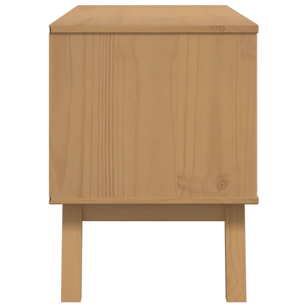 TV Cabinet OLDEN Brown 114x43x57 cm Solid Wood Pine