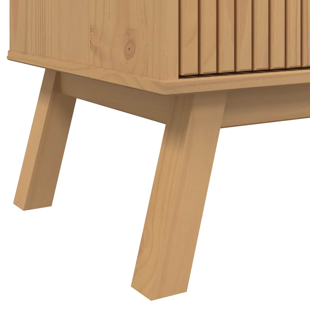TV Cabinet OLDEN Brown 114x43x57 cm Solid Wood Pine