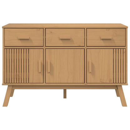Sideboard Brown Solid pinewood with a wax finish, engineered wood