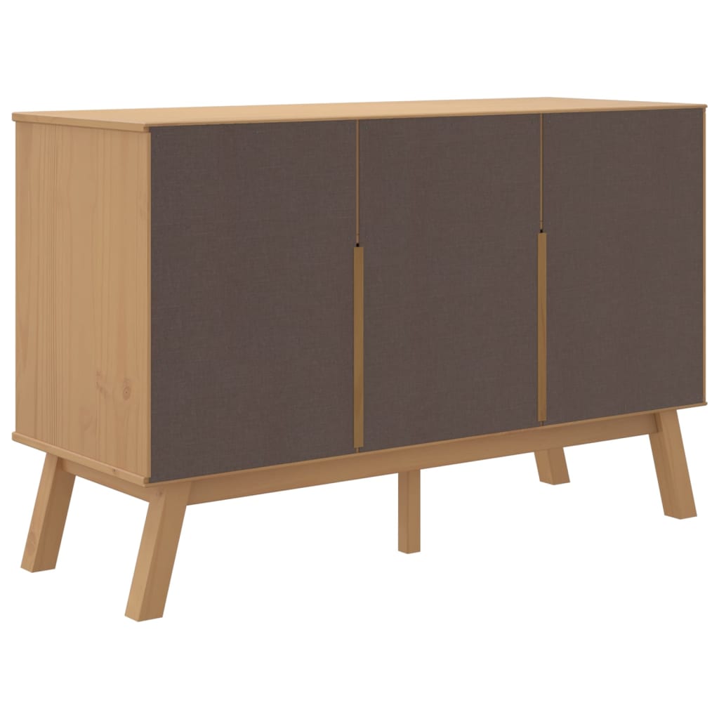 Sideboard Brown Solid pinewood with a wax finish, engineered wood