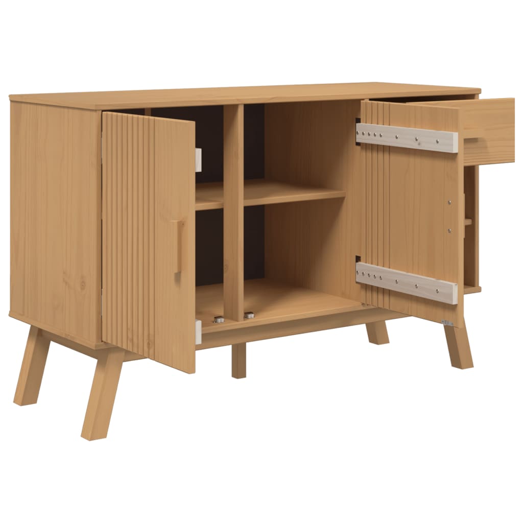 vidaXL Sideboard Brown Solid pine wood Medium Sideboard Rectangular