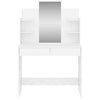 Dressing Table with Mirror White 96x39x142 cm