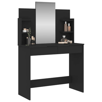 Dressing Table | Black | Engineered wood, Glass | 96x39x142 cm