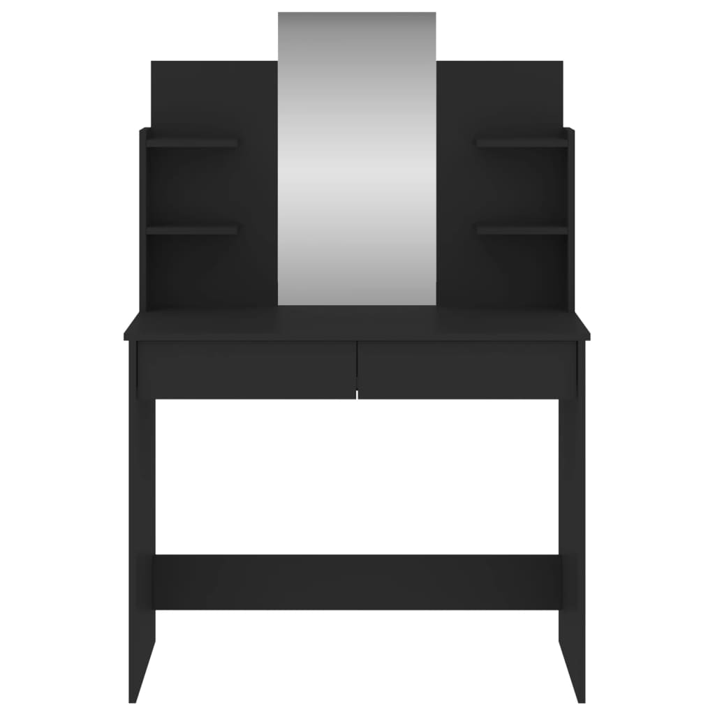 Dressing Table | Black | Engineered wood, Glass | 96x39x142 cm