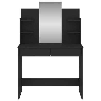 Dressing Table | Black | Engineered wood, Glass | 96x39x142 cm