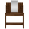 Dressing Table with Mirror Brown Oak 96x39x142 cm