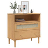 Sideboard SENJA Rattan Look Brown 80x40x80 cm Solid Wood Pine