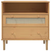 Sideboard SENJA Rattan Look Brown 80x40x80 cm Solid Wood Pine