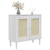 Sideboard SENJA Rattan Look White 80x35x80 cm Solid Wood Pine